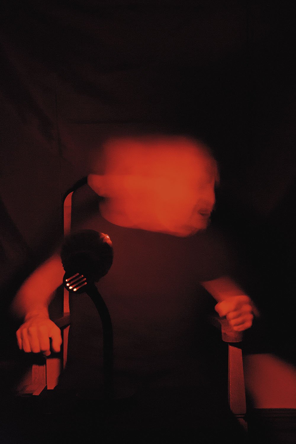 Medium Gordon Garforth in trance, 2013.