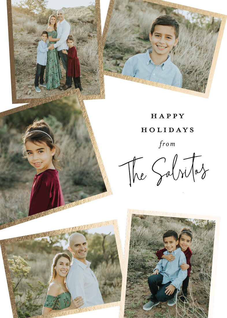 Family Album Foil Pressed Holiday Card