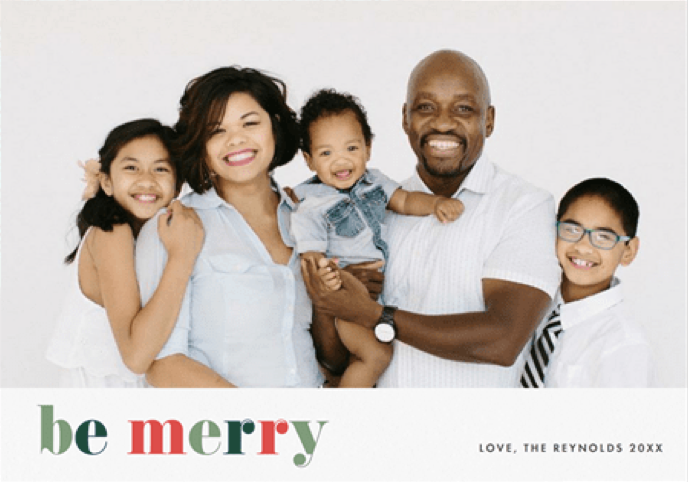 Festive Merry Photo Holiday Cards