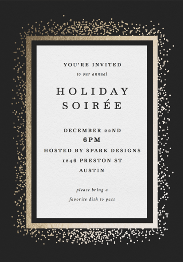 Jewel Tone Holiday Party Invitations