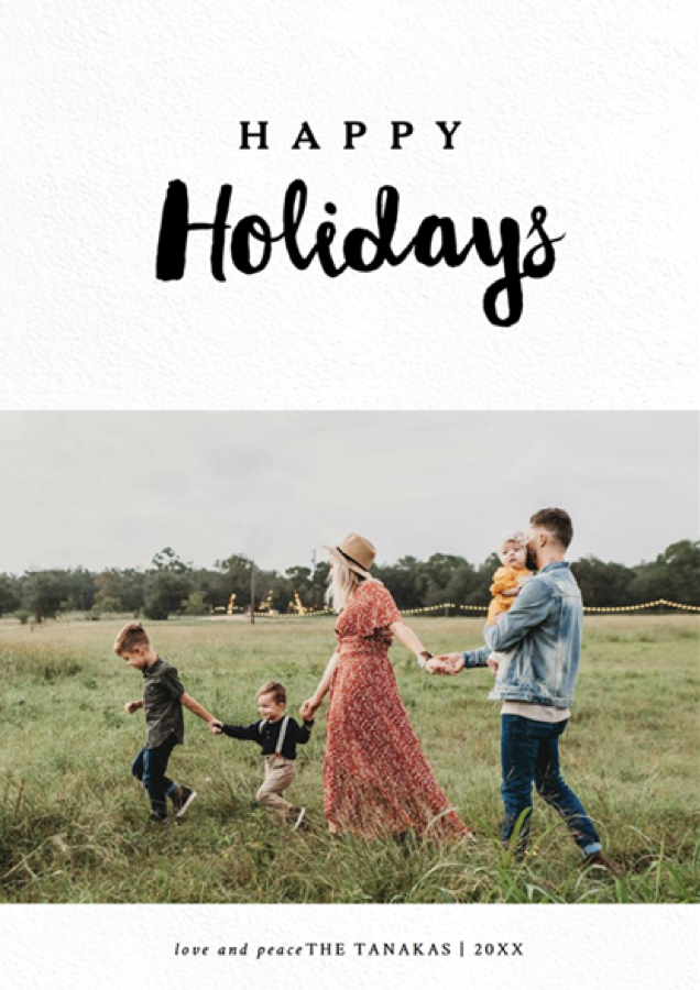 Handdrawn Photo Holiday Cards