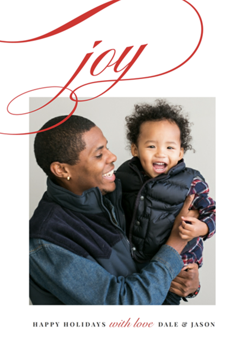 Joyful Overlay Photo Holiday Cards