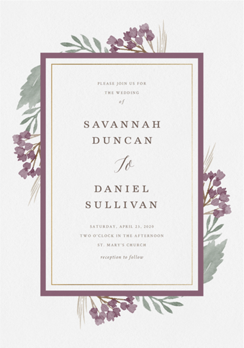 Soft Florals Wedding Invitations