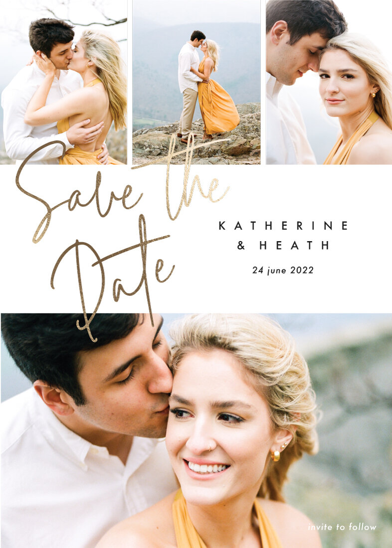 Can't Wait Foil Pressed Save The Date Cards