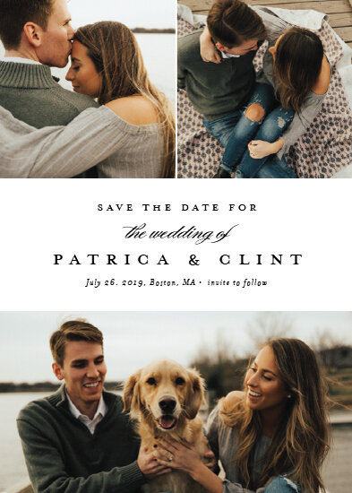 Classic Trio Save The Date Cards