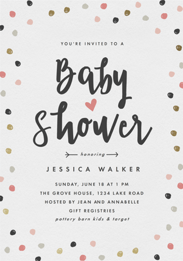 Baby Confetti Baby Shower Invitations by Stacey Meacham