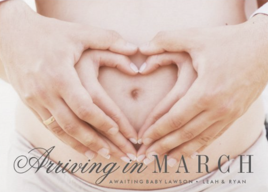 Elegant New Arrival Pregnancy Announcement by Stacey Meacham
