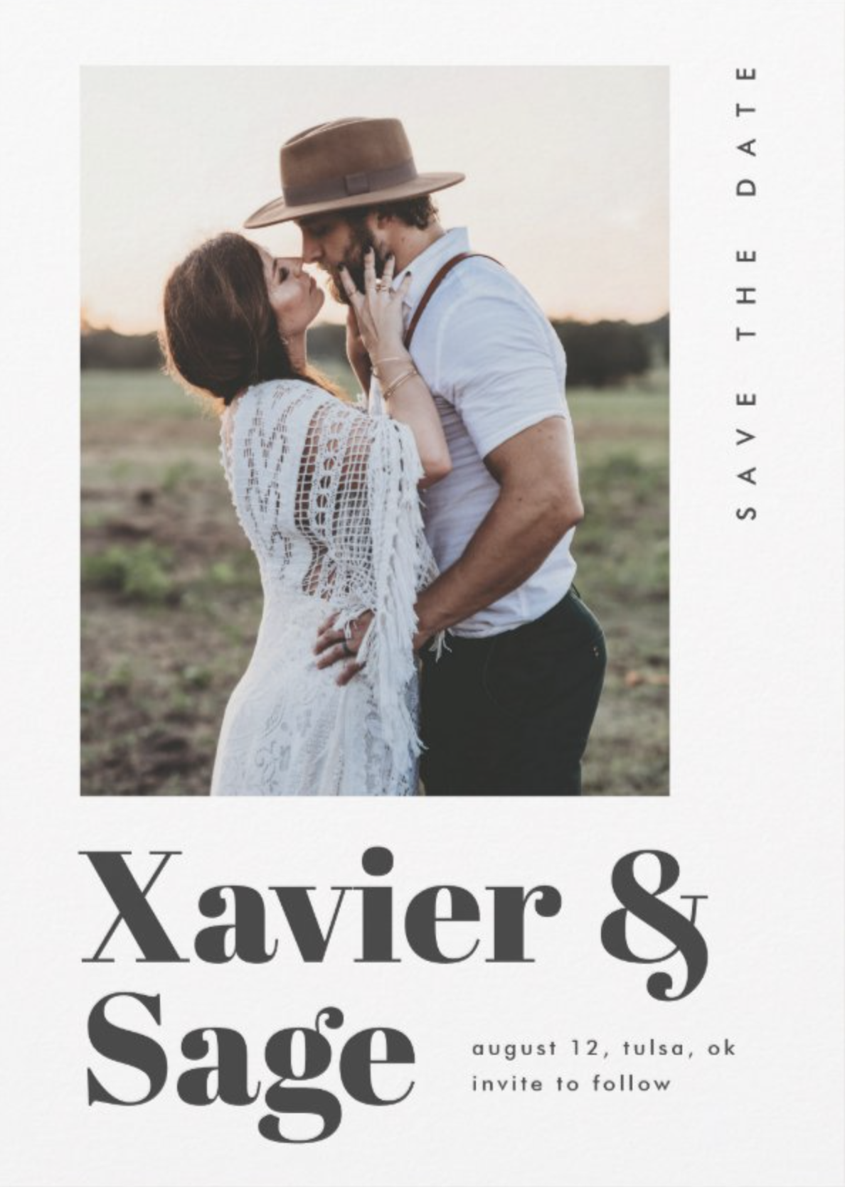 Modern Type Photo Save The Date Cards by Stacey Meacham