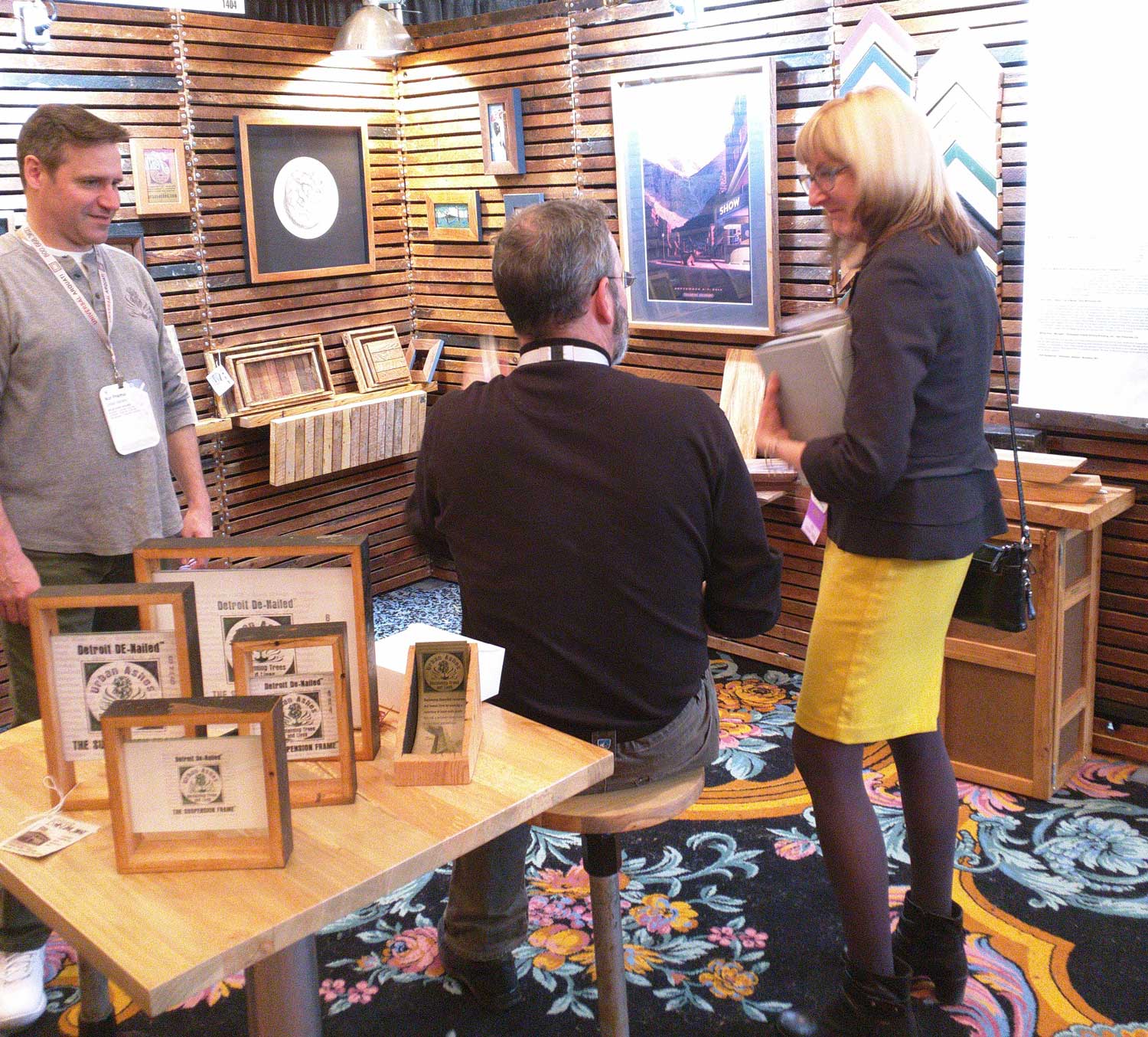 Myrna at the Urban Ashes Booth - West Coast Art And Frame 2015 - Las Vegas