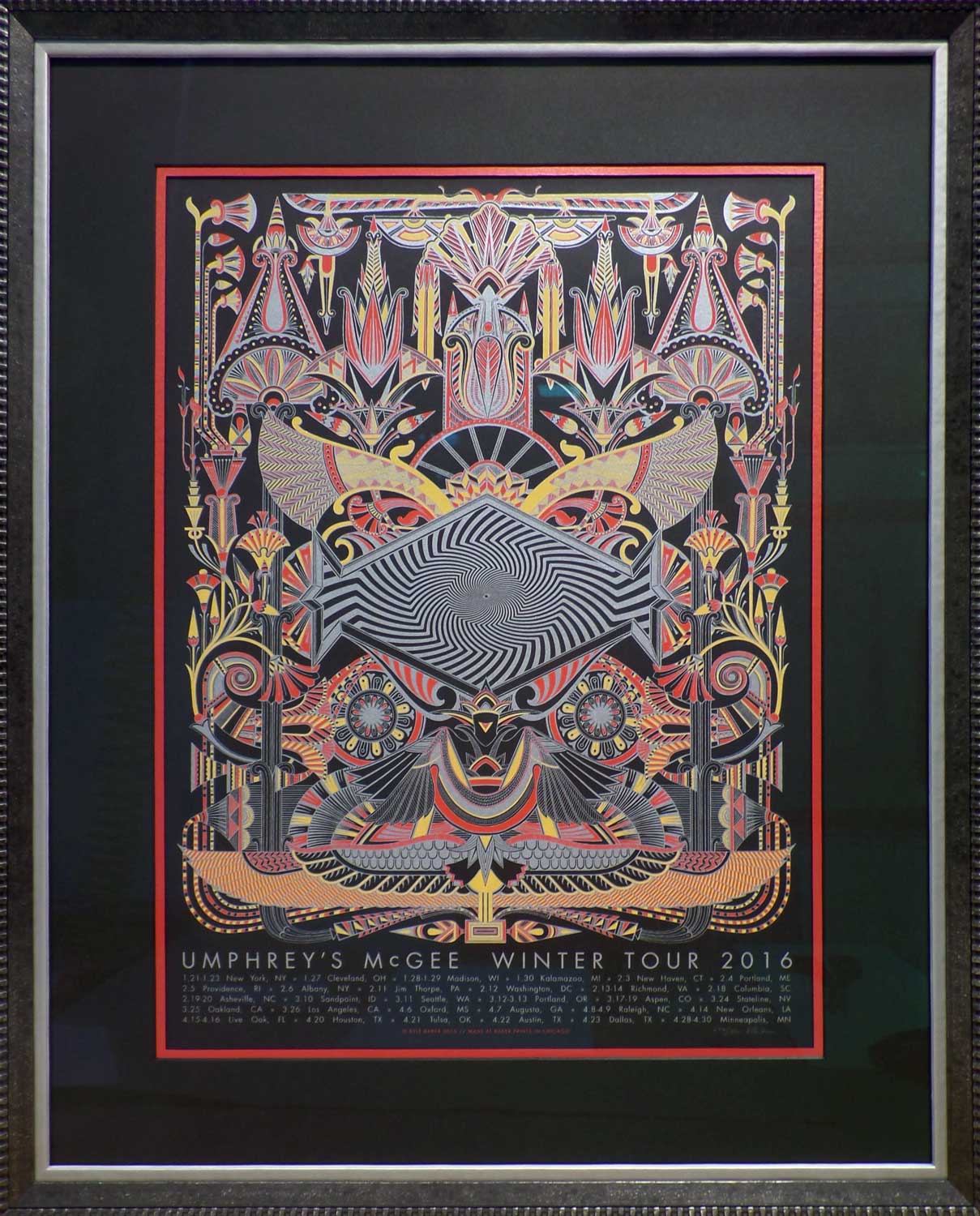 Tour Poster (signed and numbered) with Larson Juhl and Roma Frames
