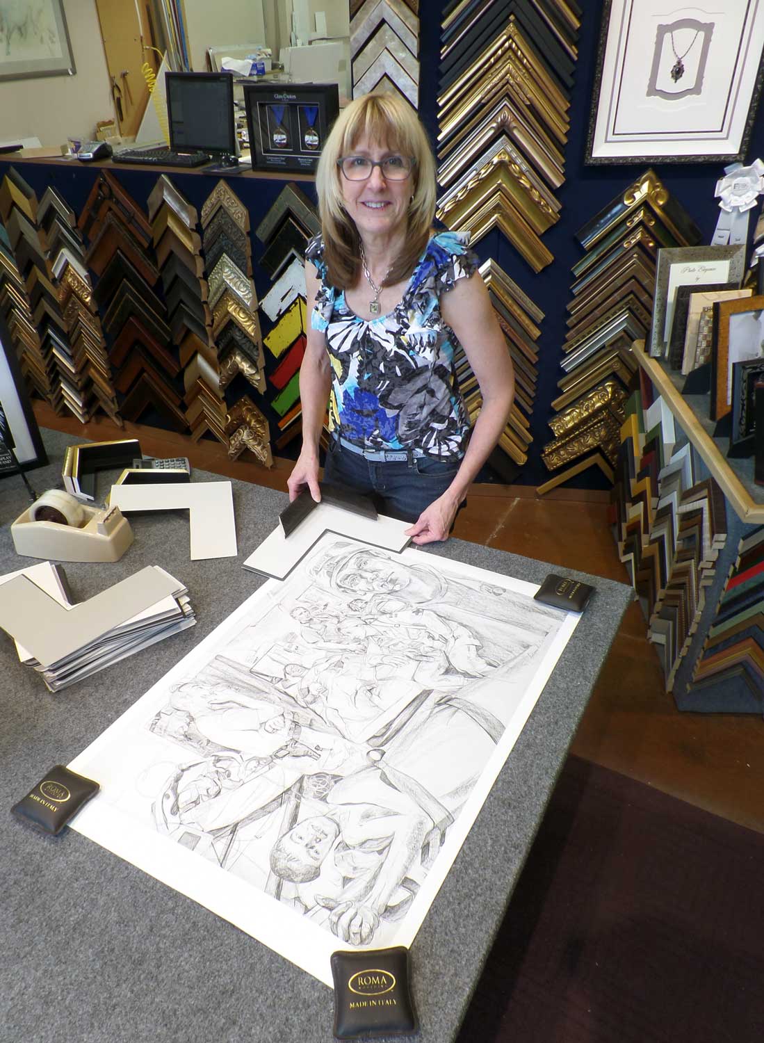 Fine Art Print by Gertrude Kearns. Myrna Dow of High Desert Frameworks considers custom framing options.