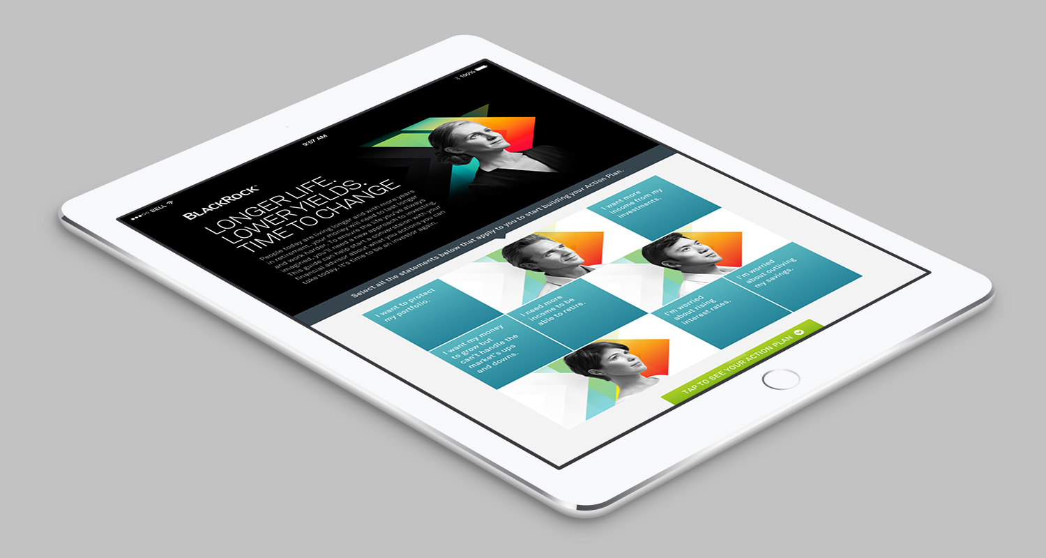 I oversaw the design of an in-iPad ad tool.