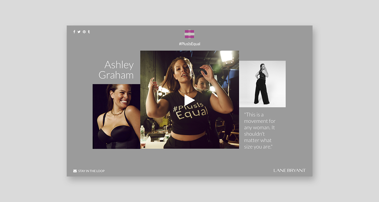The site also offered behind the scenes content from the shoot and interviews with the models included in the campaign.