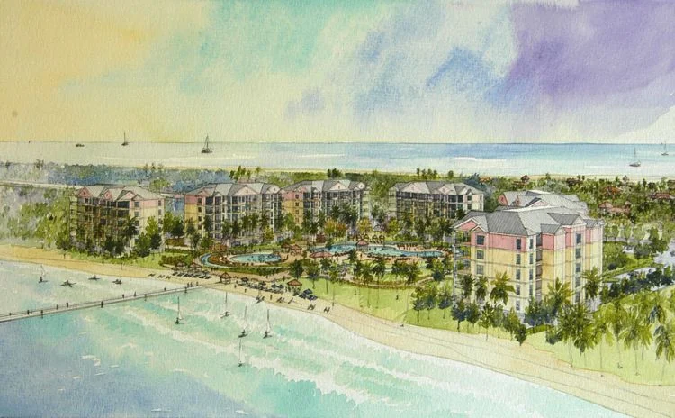 Waterside Resorts Destin Florida Santa Rosa Island, Fl M.Arch Architects designed 146 beach front luxury high rise residences on Destin Florida's Santa Rosa Island. This resort complex is comprised of 6 mid-rise concrete slab buildings, parking, and clubhouse surrounding two 10,000sf cascading swimming pools. Intensive structural, mechanical, and landscape design coordinated by M.Arch Architects and consultants Linea LLP.