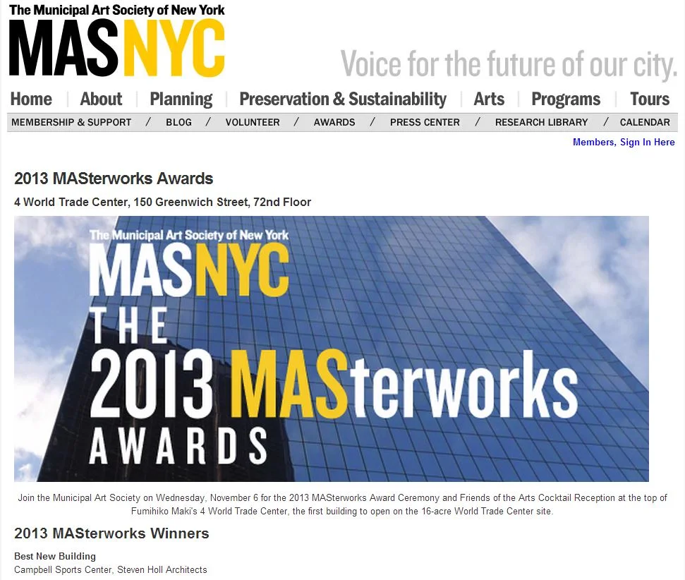 MAS Best Building of 2013