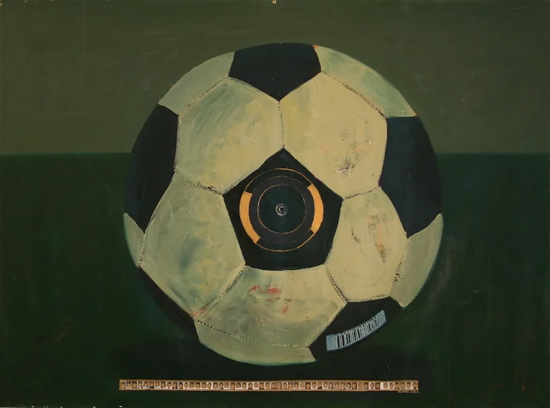 Made in the Colonies**, 2008-11, 71 x 97 ins, Acrylics, Oils, Enamels on canvas. Av.