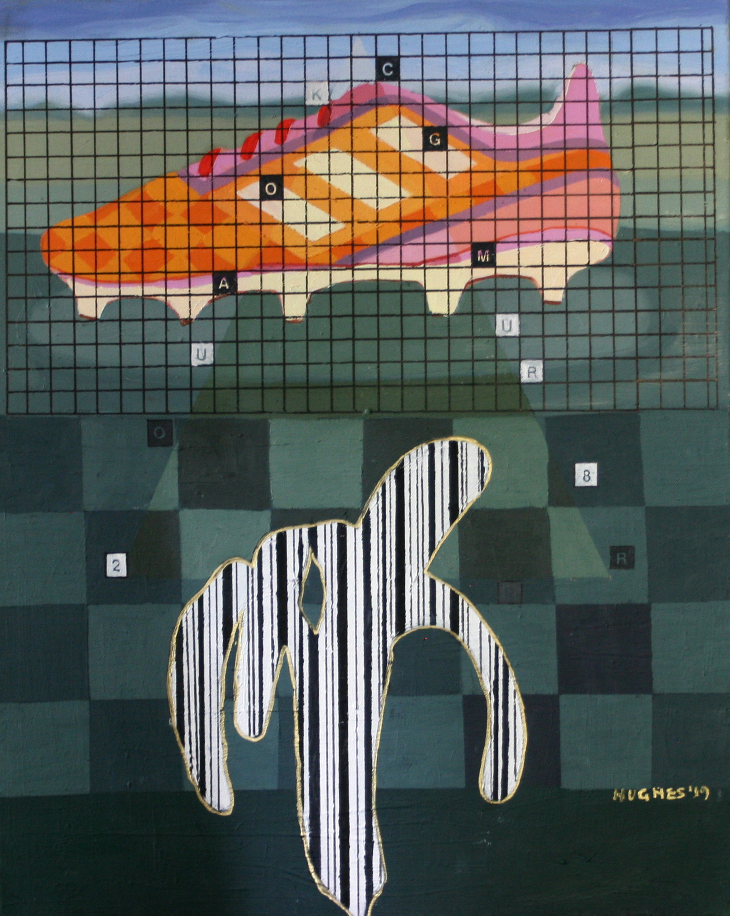 Dream cage, 2019, 20 x 16 inches, acrylics & oils on canvas