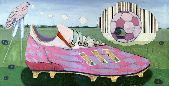 Dream, 2019, 20 x 38 inches, acrylics & oils on canvas