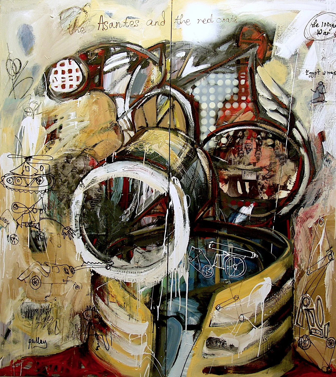 Head (Colonial), 1999, 64x64 inches, acrylic and oil on canvas