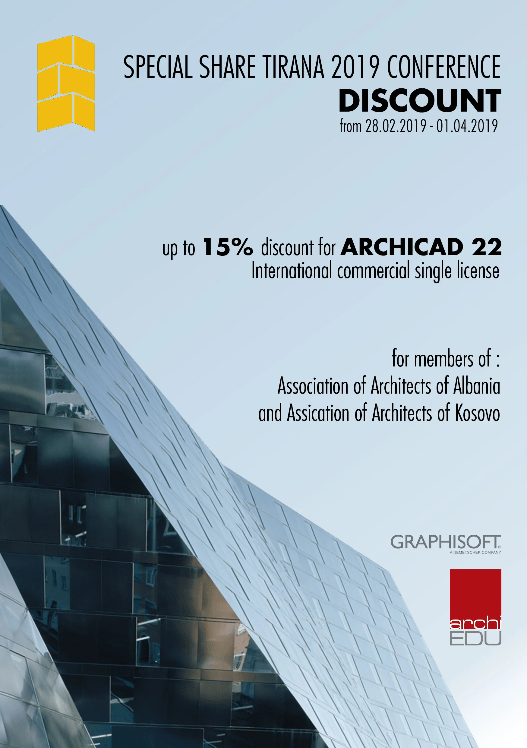 "SHARE Tirana 2019" - Special Discount for ARCHICAD License