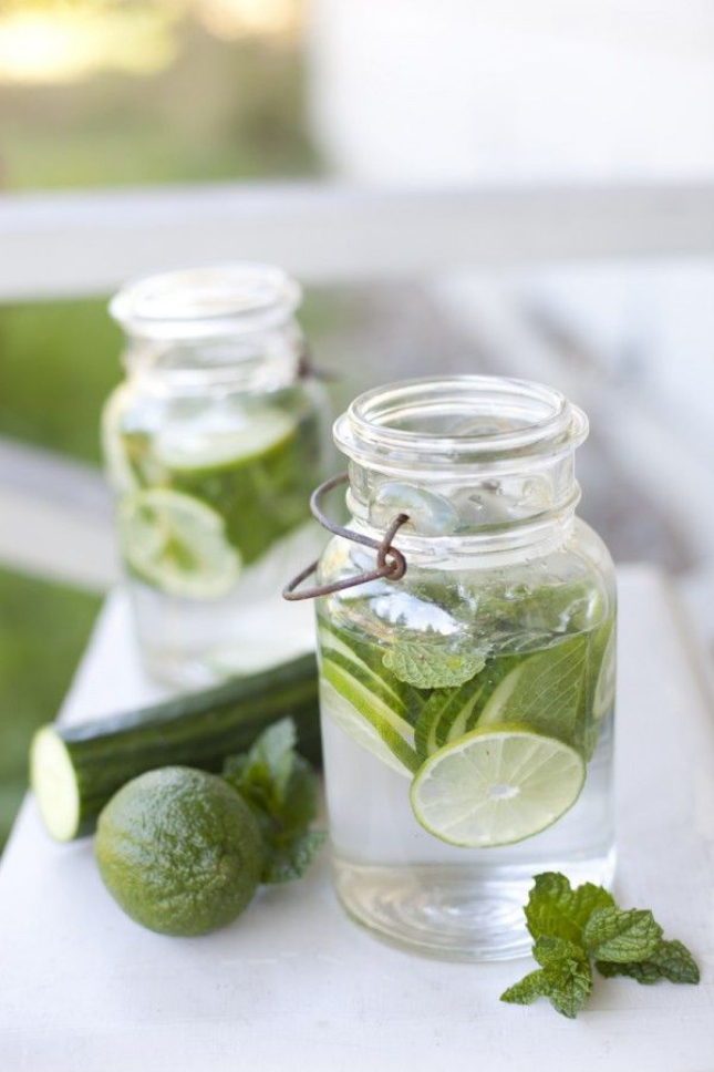 Cucumber, Lemon and Mint water