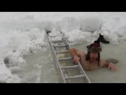 Captain Quinn's Winter Challenge 2014-Into a Frozen Lake!!!