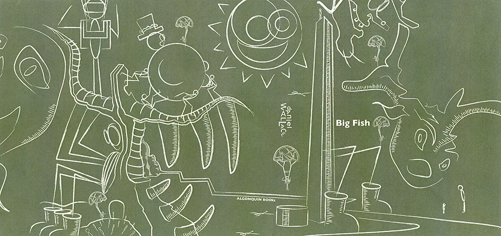 Big Fish Book Jacket Design - Design and illustration by Daniel James Buckley