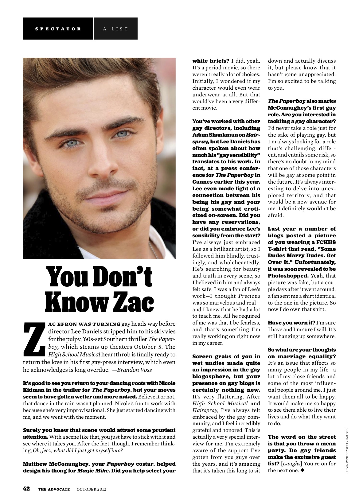 Bi hes efron zac admits Zac Efron