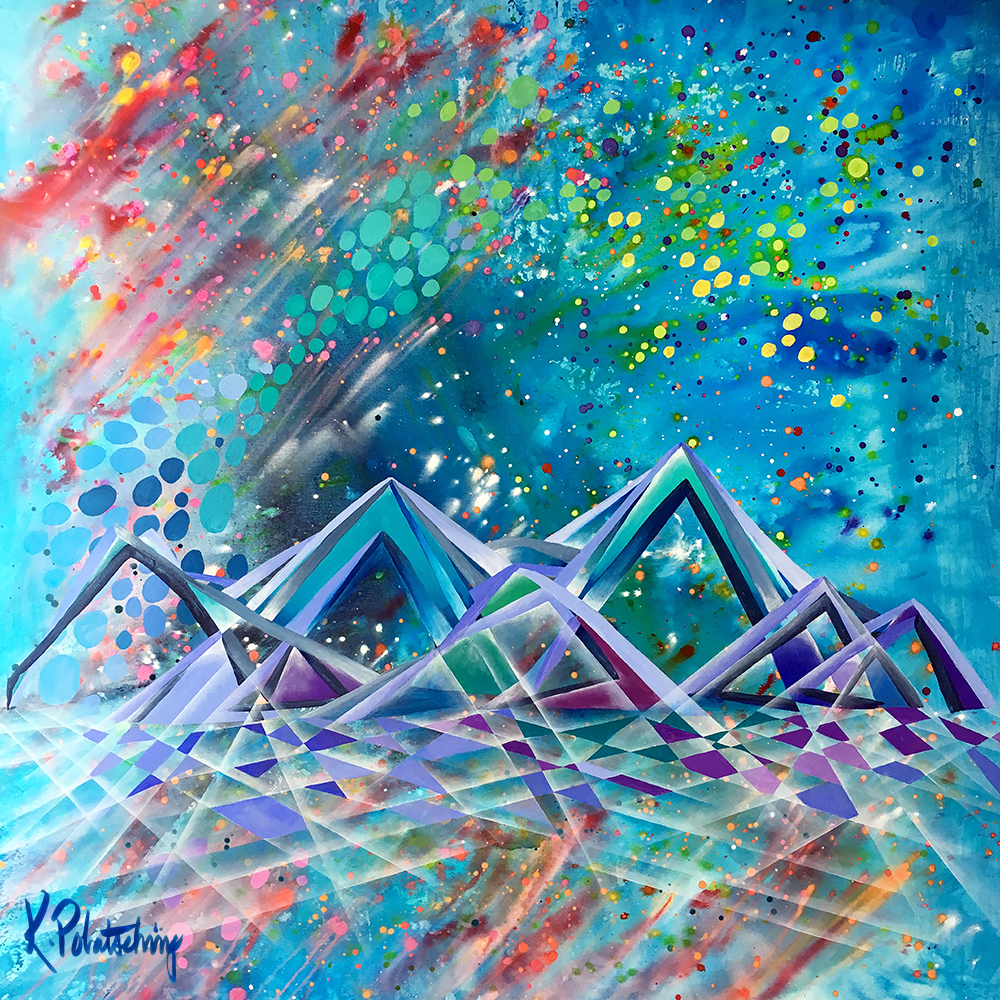 Heavenly, 48"x48" acrylic on canvas