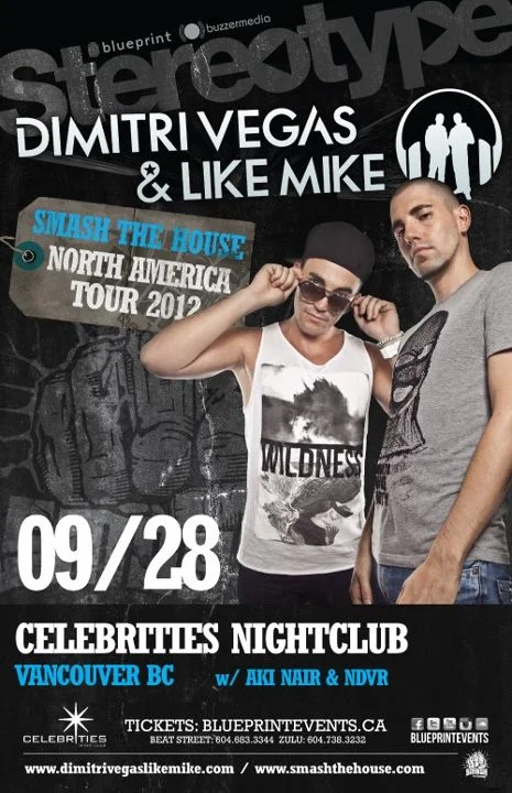 Dimitri Vegas + Like Mike at Celebrities Nightclub Vancouver