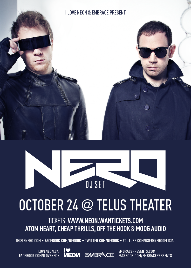 Wednesday October 24th Nero Dj Set Telus Theatre Edm Canada Nero & dj kapral vs. wednesday october 24th nero dj set