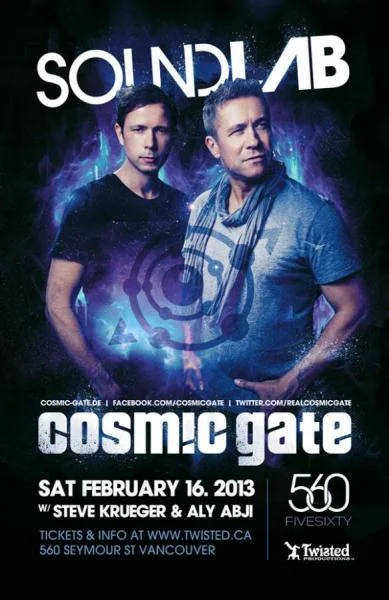 Cosmic Gate, Steve Krueger, Aly Abji Vancouver FIVE SIXTY