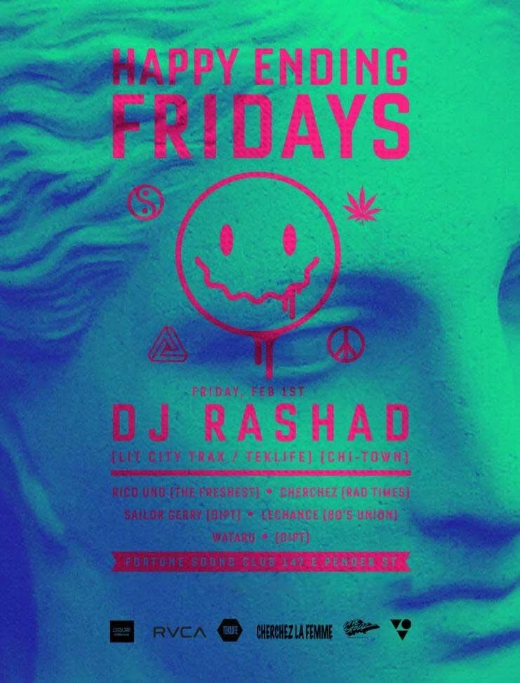 DJ Rashad, Rico Uno, Cherchez, Sailor Gerry, Lechance, Wataru Fortune Sound Club Vancouver