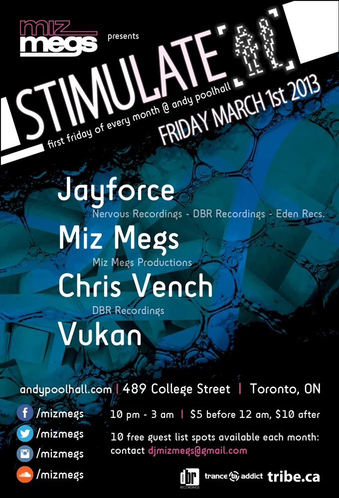 J ayForce, Chris Vench, Miz Megs, Vukan Andy Poolhall Toronto