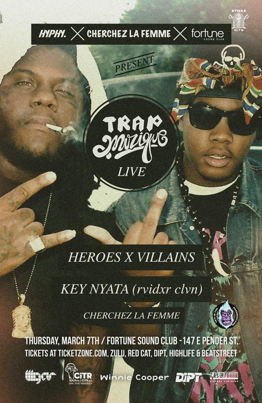 HEROES X VILLAINS TOTAL FREEDOM CHERCHEZ Fortune Sound Club Vancouver
