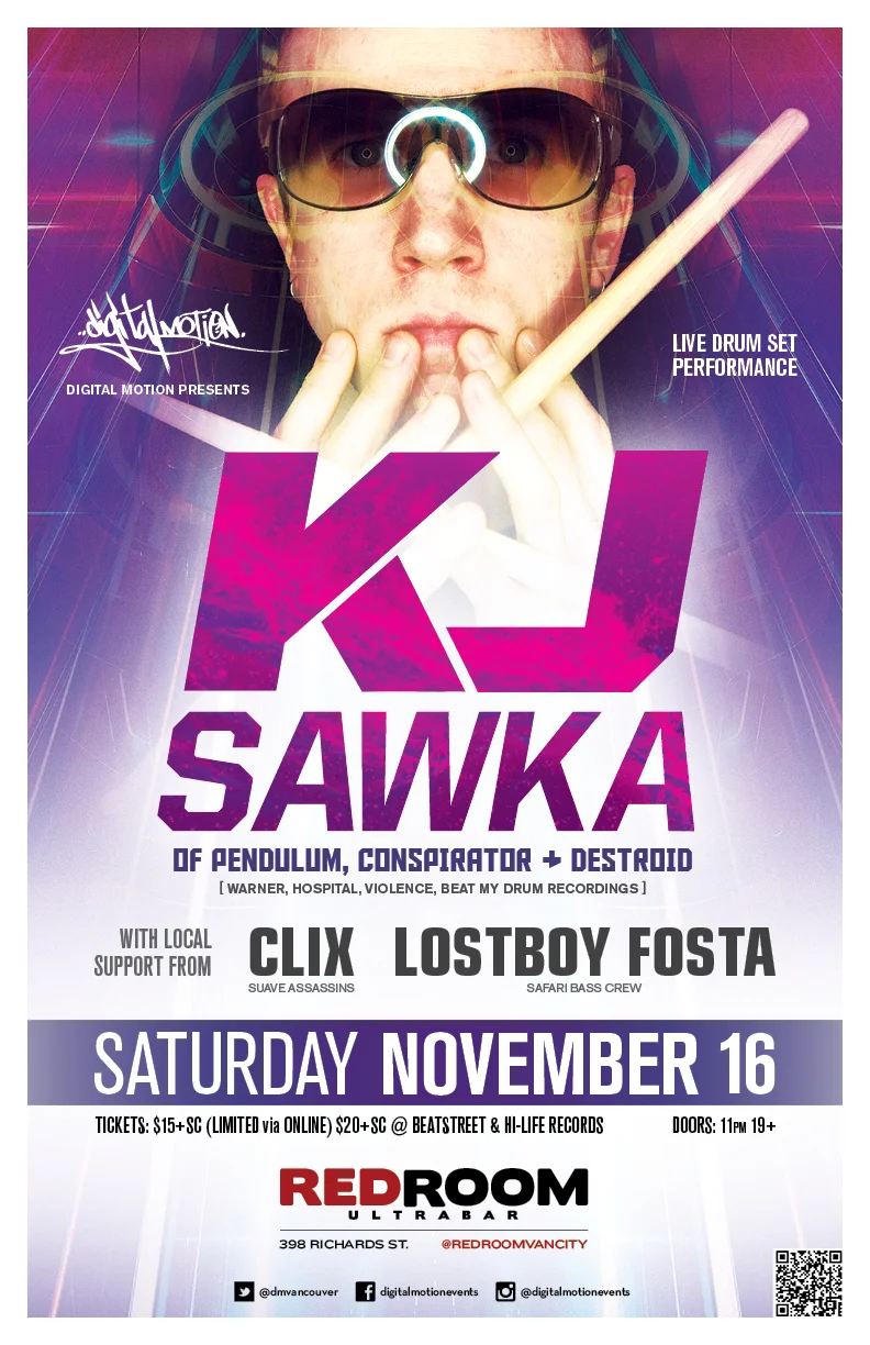K J Sawka, Clix, Lostboy Fosta at the Red Room Ultra Bar Vancouver