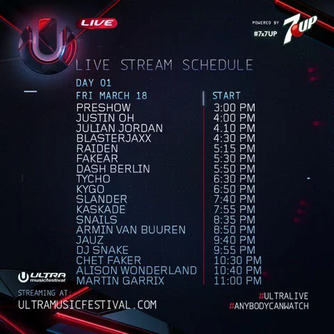 Are you ready for day 1 of Ultra live streaming? (Schedule + Video)