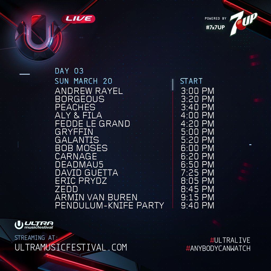 Ultra Day 3 Schedule And Live Stream