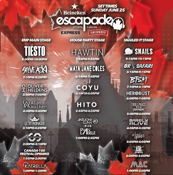 Escapade Music Festival 2017 — EDM Canada
