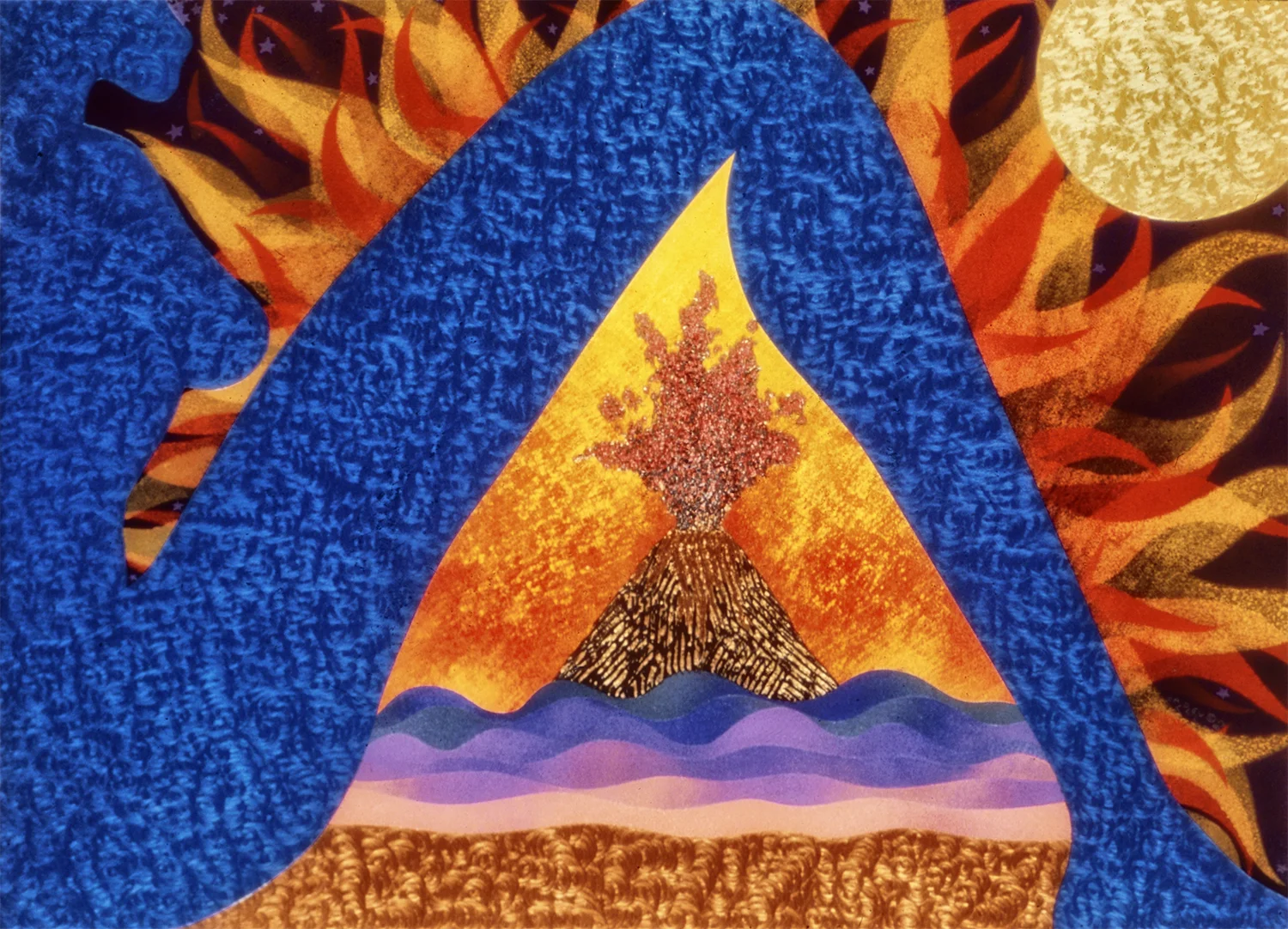 On the Beach, 1982, Acrylic on Masonite, 36 X 48 in.