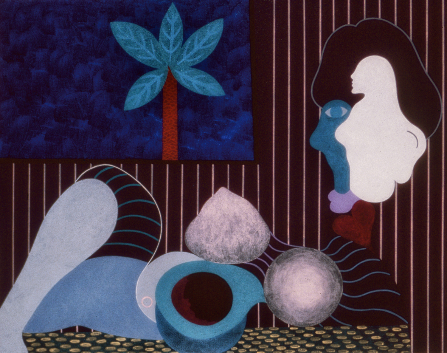 The Palm Tree, 1982, Acrylic on Canvas, 24 X 30 in.
