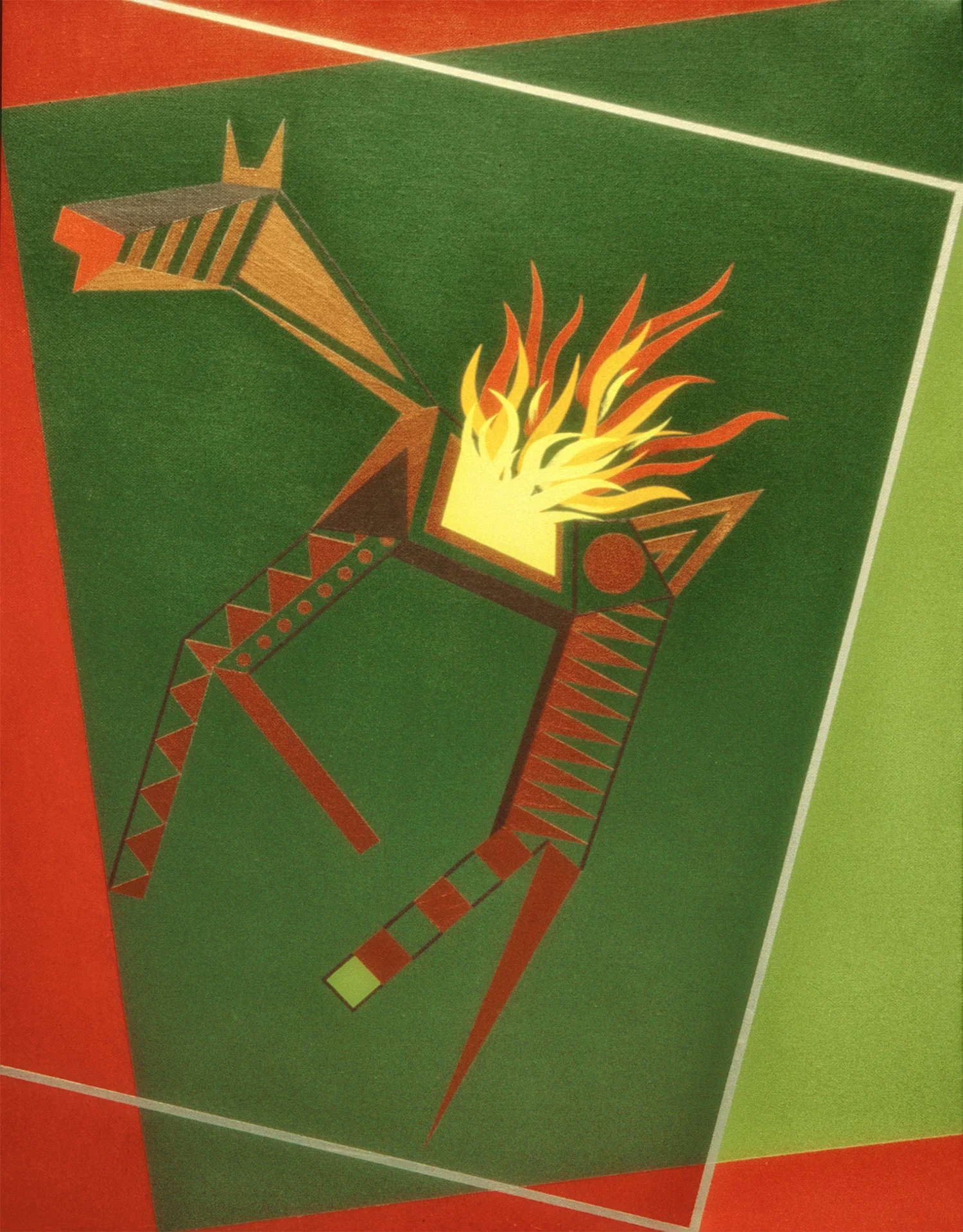 Trojan Horse, 1985, Acrylic on Canvas, 24 X 18 in.