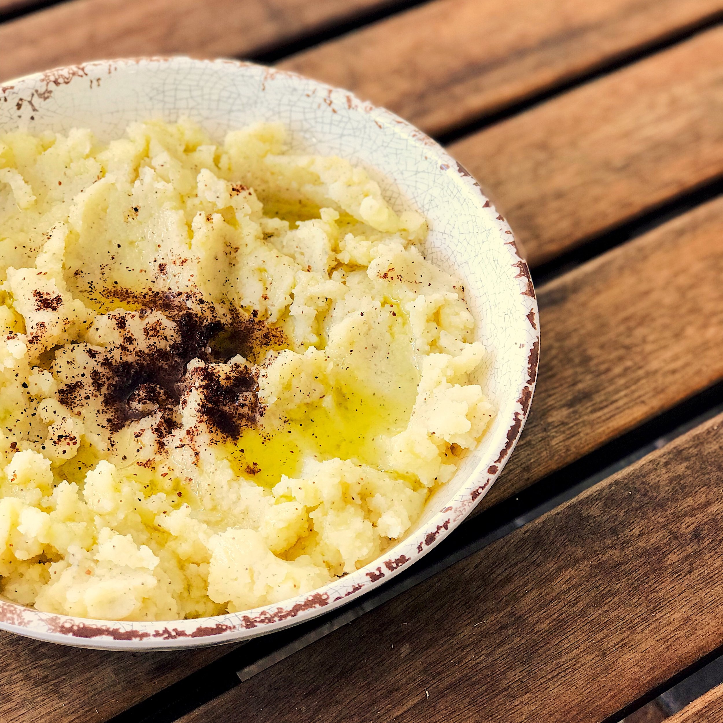 Cold Mashed Potatoes with Garlic and Sumac | RafaellaSargi.com