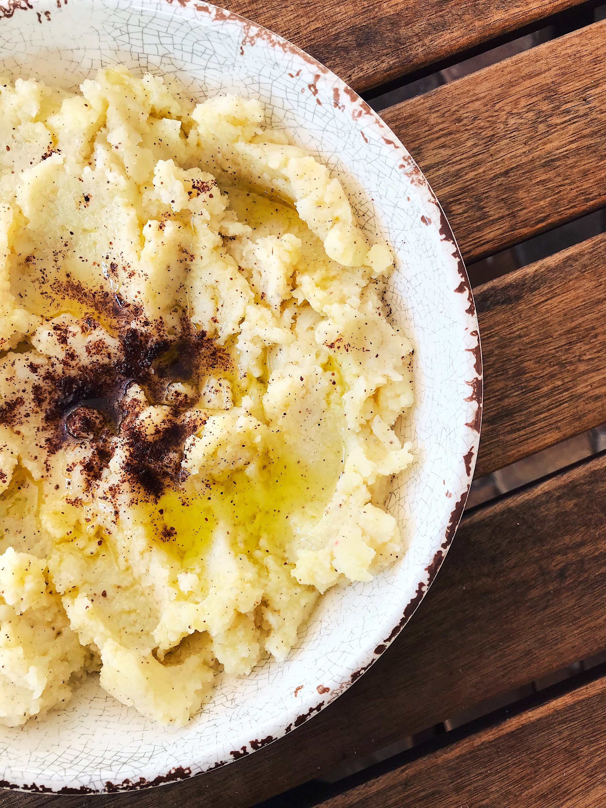 Cold Mashed Potatoes with Garlic and Sumac | RafaellaSargi.com