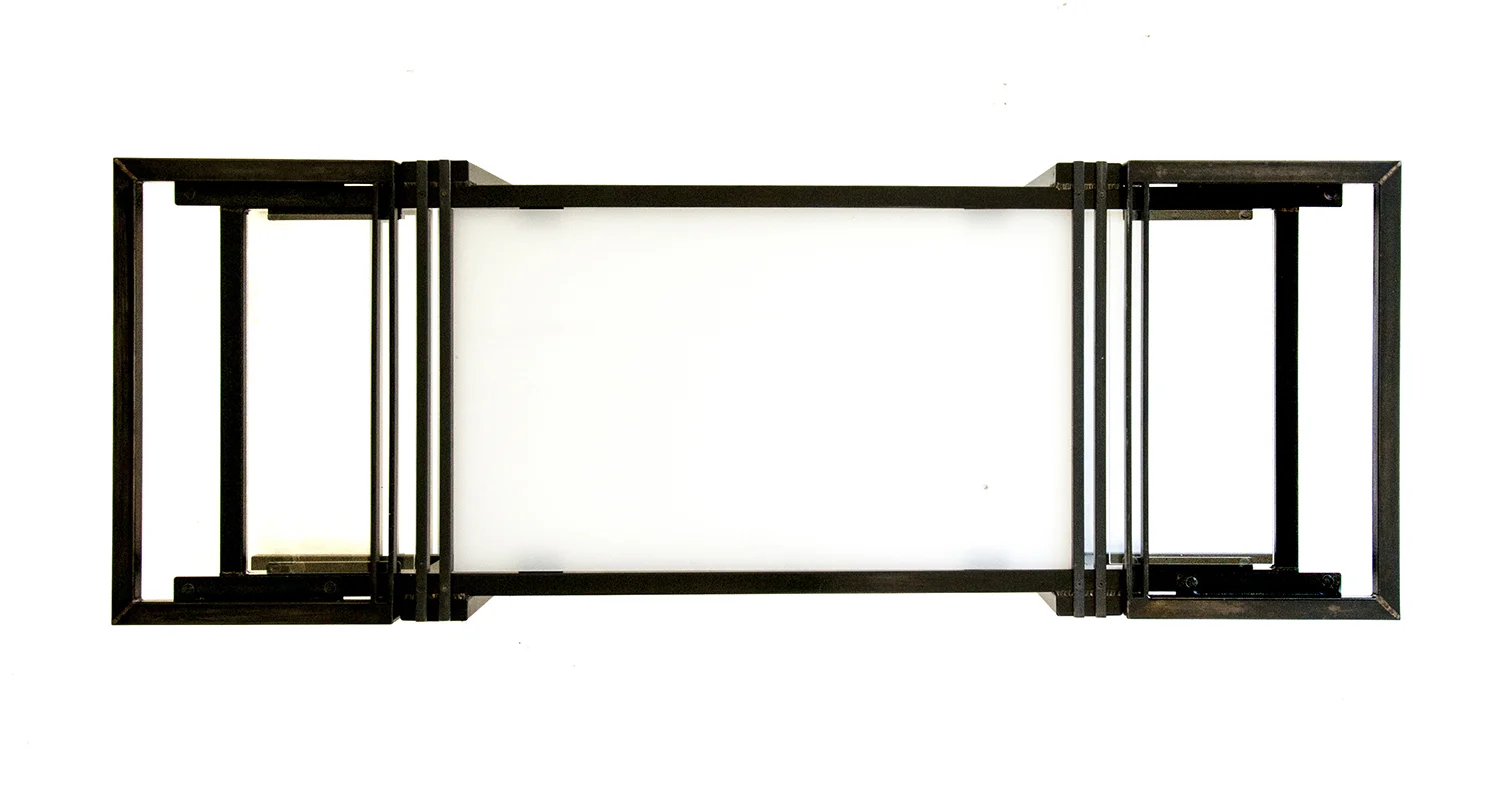 All tops removed to reveal glass and plexi-glass interior