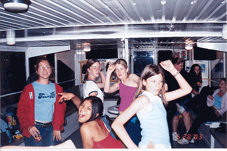 Enjoying a dance cruse out on the St. Laurence.