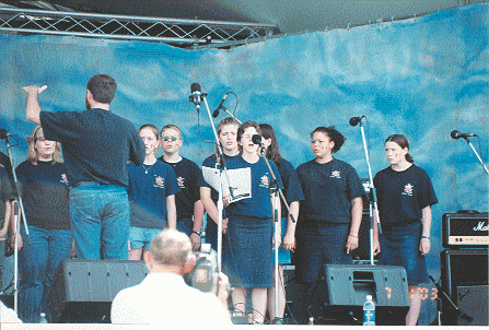 Performing at the Charlottetown Festival on Canada Day.