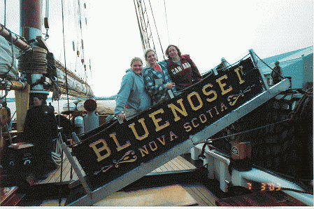 Taking a tour of the Bluenose II.