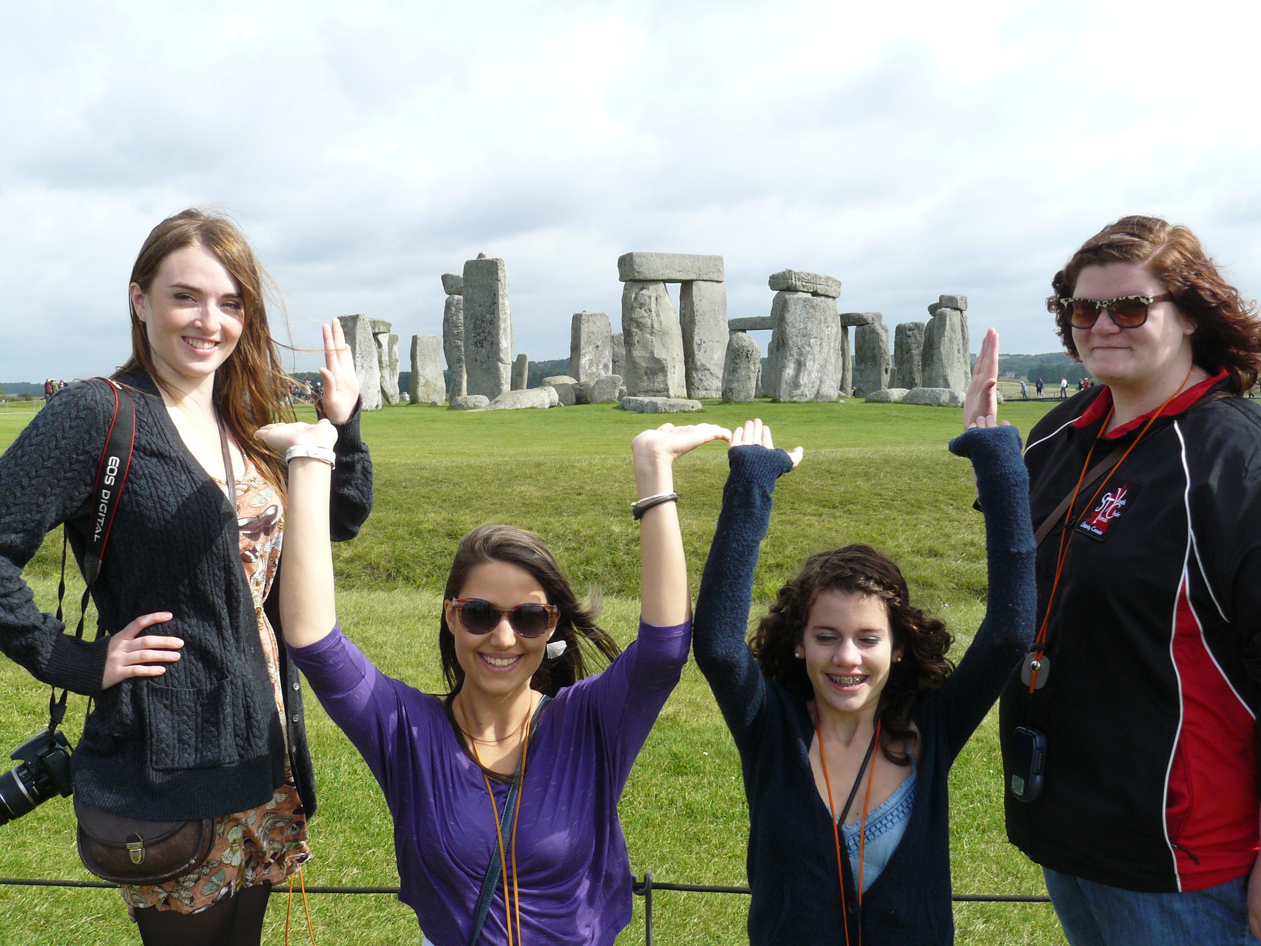  Helping out the stones at Stonehenge.​ 