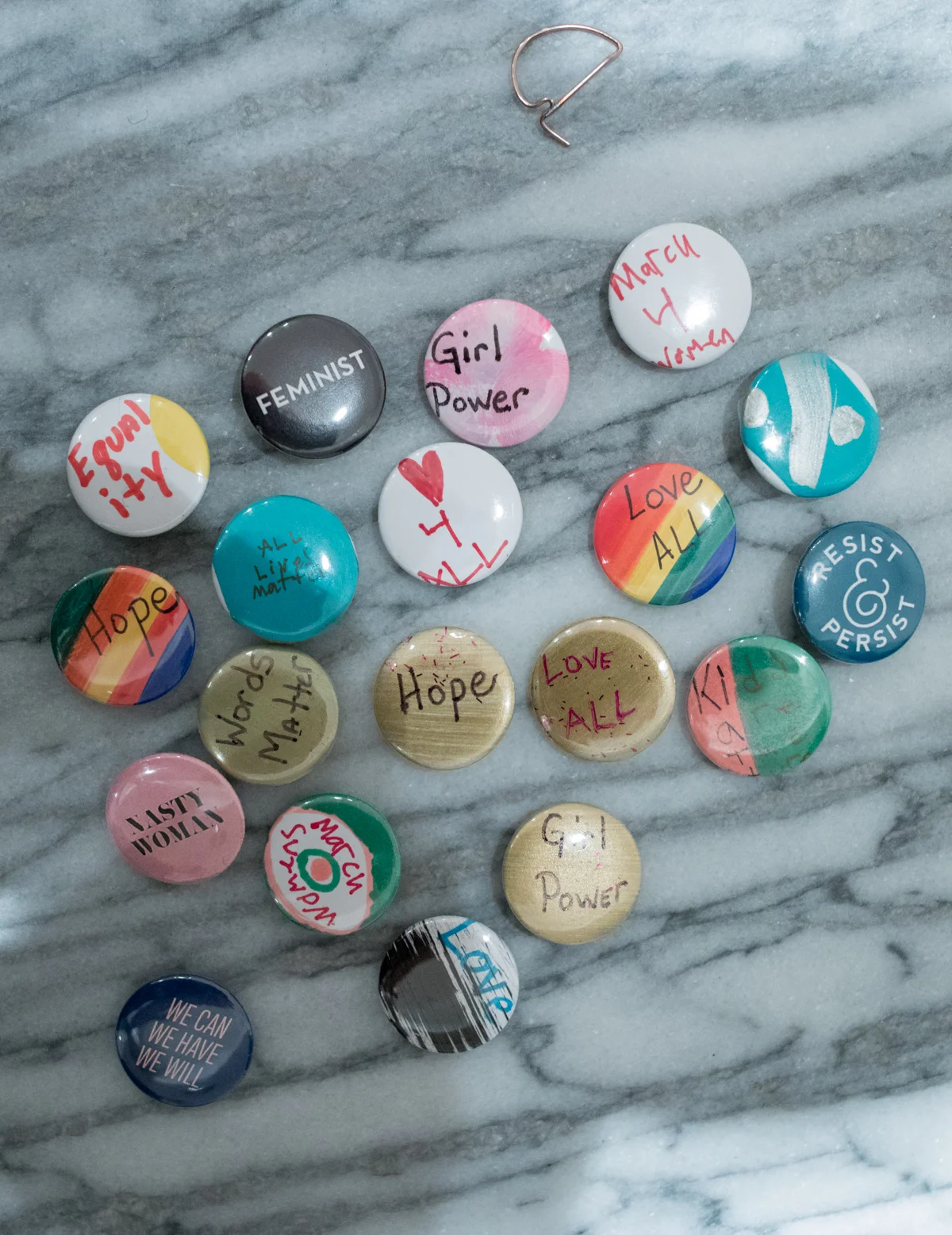 Just a few of the buttons we made!